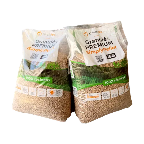 Granulés de bois Premium - 65 sacs 975kg